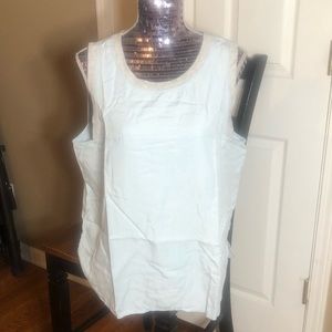 Lou & Gray Blue tank with Heather gray trim XL